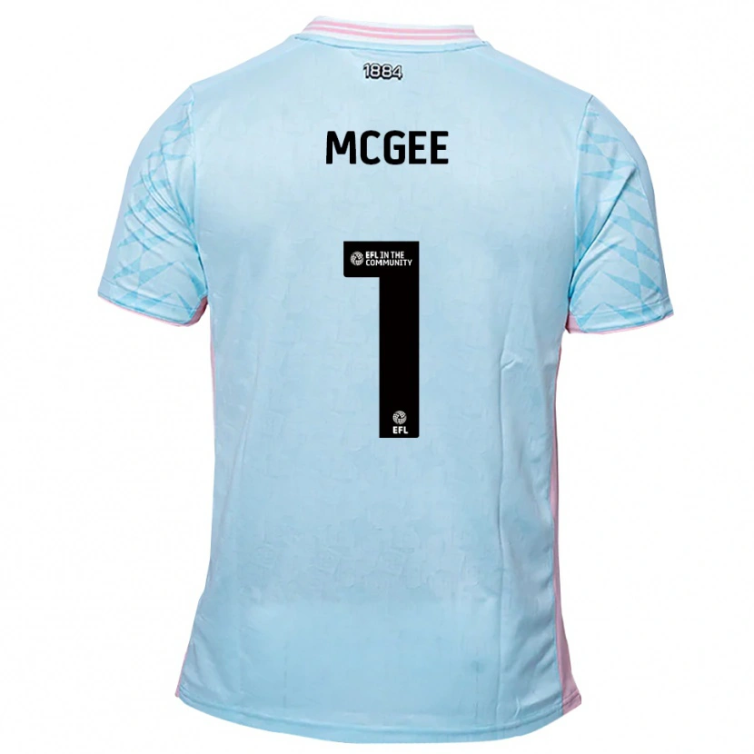 Danxen Hombre Camiseta Luke Mcgee #1 Celeste Rosa 2ª Equipación 2025/26 La Camisa México