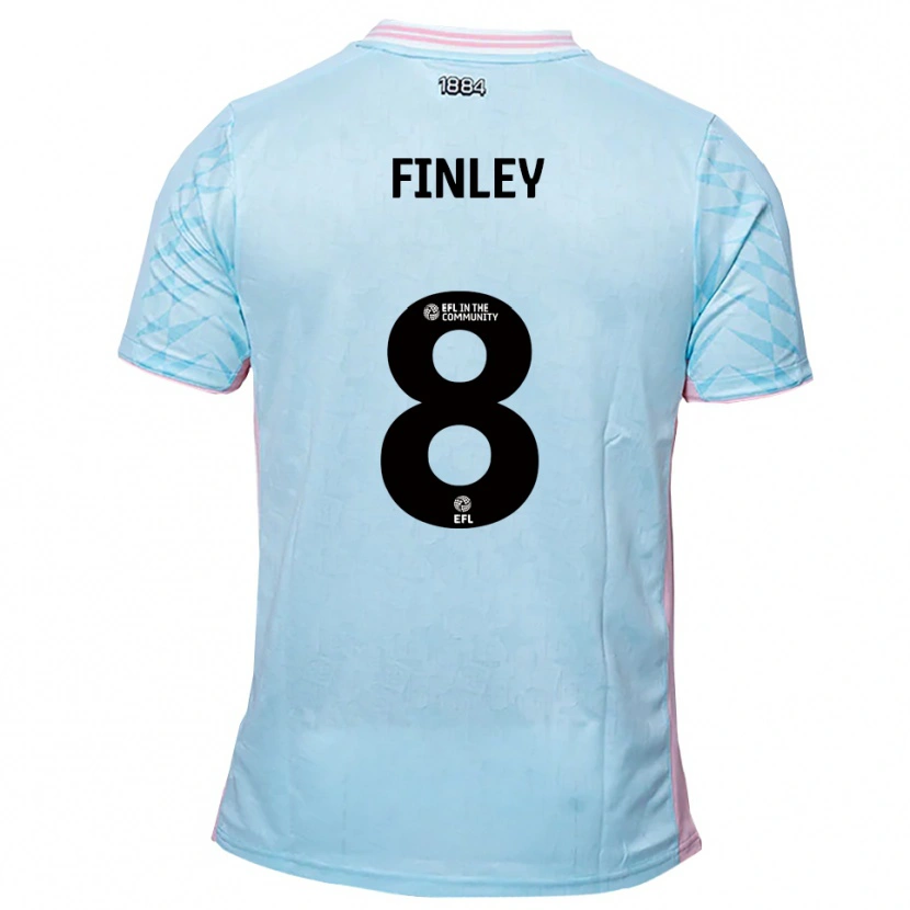 Danxen Hombre Camiseta Sam Finley #8 Celeste Rosa 2ª Equipación 2025/26 La Camisa México