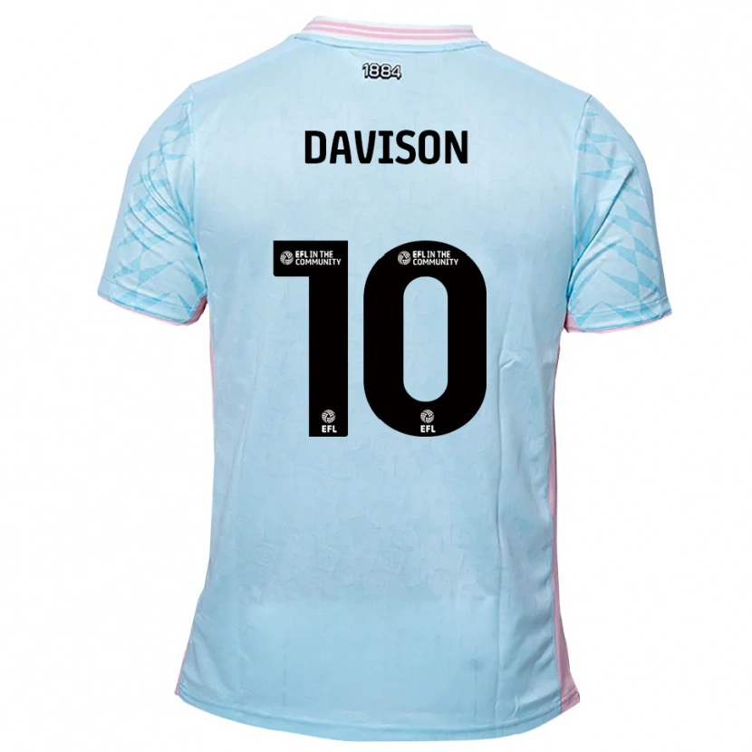 Danxen Hombre Camiseta Josh Davison #10 Celeste Rosa 2ª Equipación 2025/26 La Camisa México