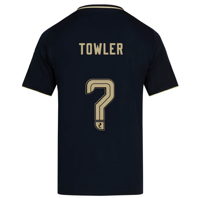Danxen Hombre Camiseta Evan Towler #0 Azul Marino Dorado 2ª Equipación 2025/26 La Camisa México