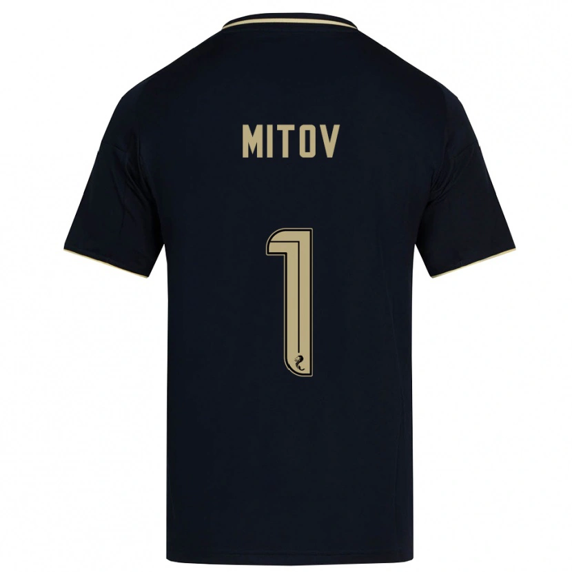 Danxen Hombre Camiseta Dimitar Mitov #1 Azul Marino Dorado 2ª Equipación 2025/26 La Camisa México