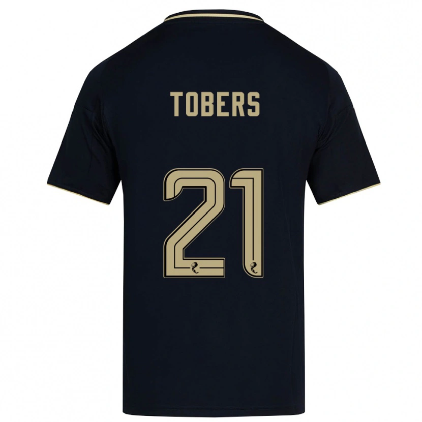 Danxen Hombre Camiseta Kristers Tobers #21 Azul Marino Dorado 2ª Equipación 2025/26 La Camisa México