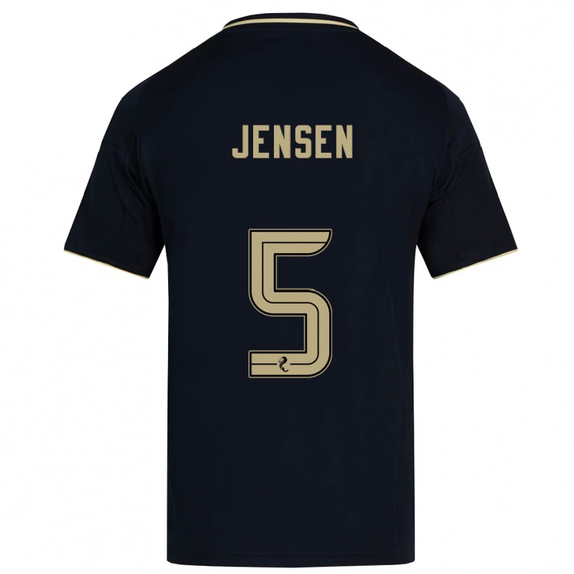 Danxen Hombre Camiseta Richard Jensen #5 Azul Marino Dorado 2ª Equipación 2025/26 La Camisa México