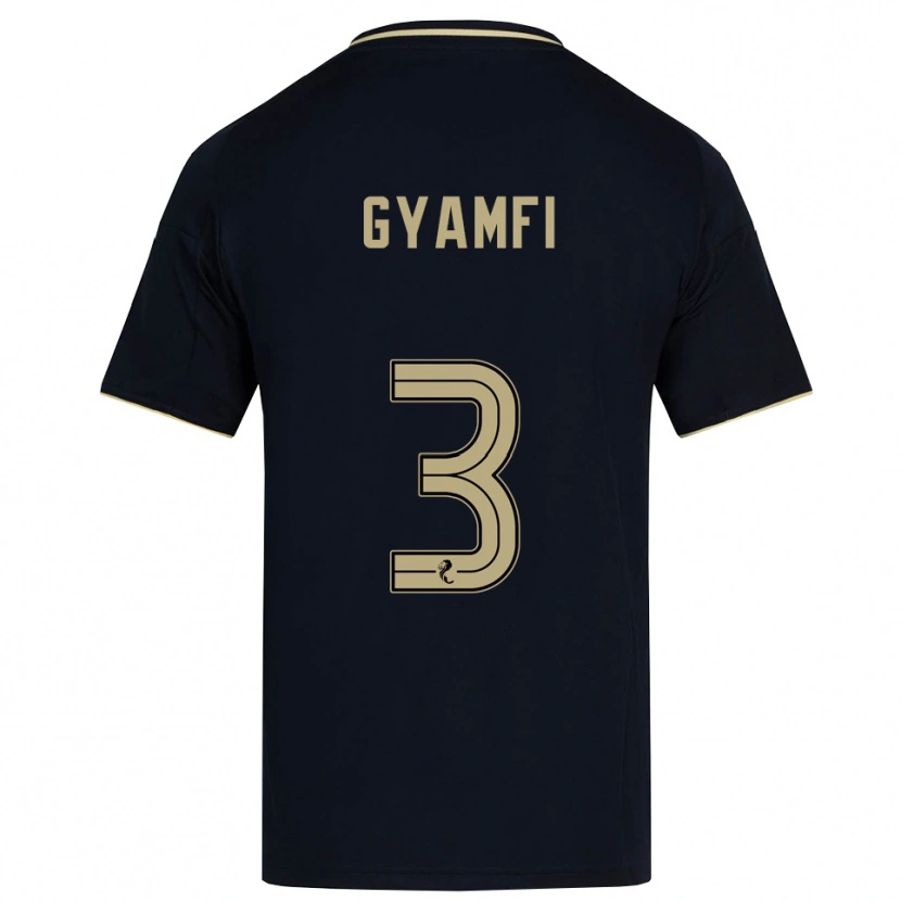 Danxen Hombre Camiseta Emmanuel Gyamfi #3 Azul Marino Dorado 2ª Equipación 2025/26 La Camisa México