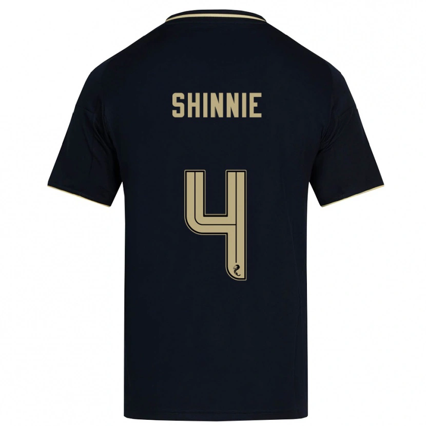 Danxen Hombre Camiseta Graeme Shinnie #4 Azul Marino Dorado 2ª Equipación 2025/26 La Camisa México