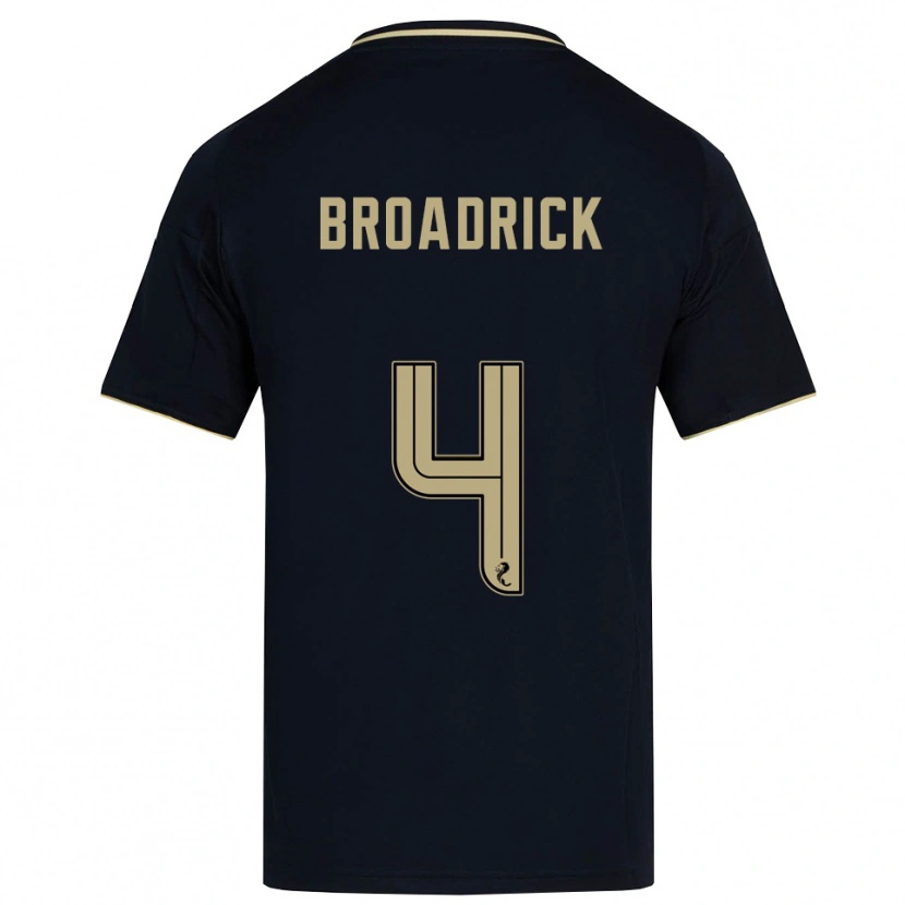 Danxen Hombre Camiseta Jessica Broadrick #4 Azul Marino Dorado 2ª Equipación 2025/26 La Camisa México