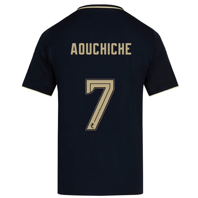 Danxen Hombre Camiseta Adil Aouchiche #7 Azul Marino Dorado 2ª Equipación 2025/26 La Camisa México