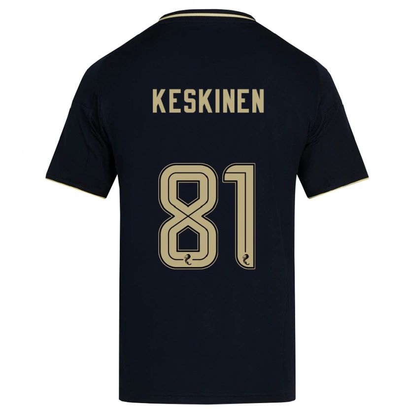 Danxen Hombre Camiseta Topi Keskinen #81 Azul Marino Dorado 2ª Equipación 2025/26 La Camisa México