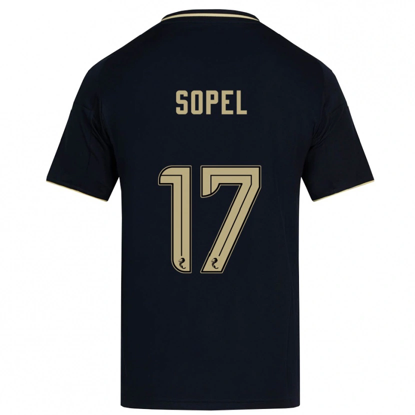 Danxen Hombre Camiseta Nadia Sopel #17 Azul Marino Dorado 2ª Equipación 2025/26 La Camisa México