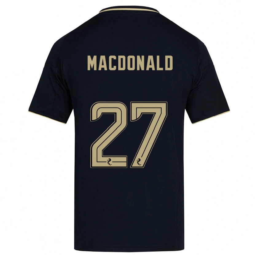 Danxen Hombre Camiseta Angus Macdonald #27 Azul Marino Dorado 2ª Equipación 2025/26 La Camisa México