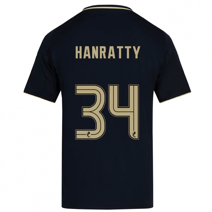Danxen Hombre Camiseta Kevin Hanratty #34 Azul Marino Dorado 2ª Equipación 2025/26 La Camisa México