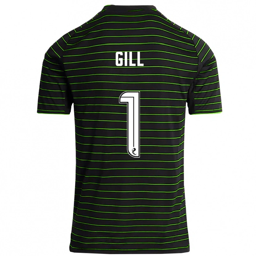 Danxen Hombre Camiseta Marcus Gill #1 Negro Verde 2ª Equipación 2025/26 La Camisa México