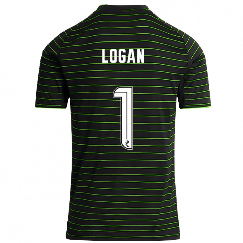 Danxen Hombre Camiseta Chloe Logan #1 Negro Verde 2ª Equipación 2025/26 La Camisa México