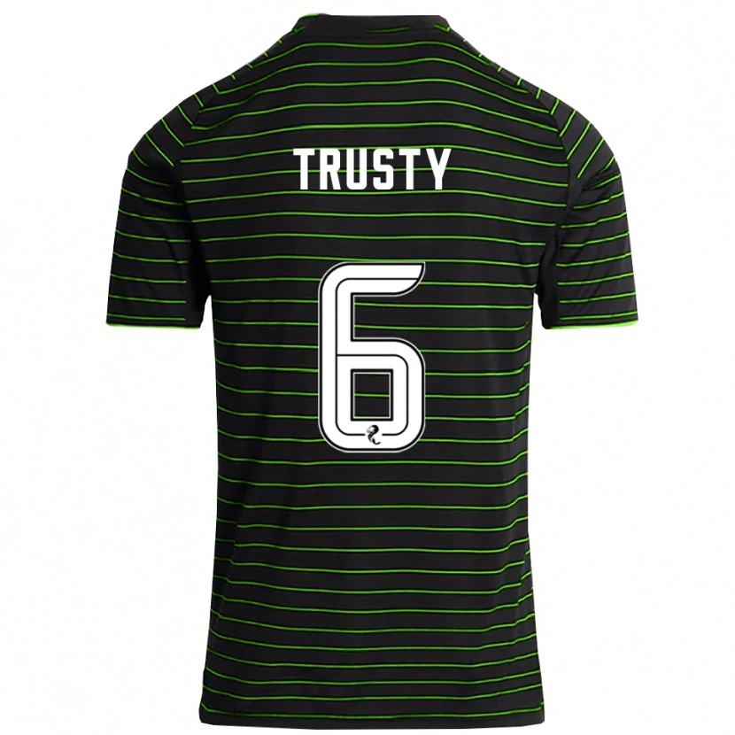 Danxen Hombre Camiseta Auston Trusty #6 Negro Verde 2ª Equipación 2025/26 La Camisa México