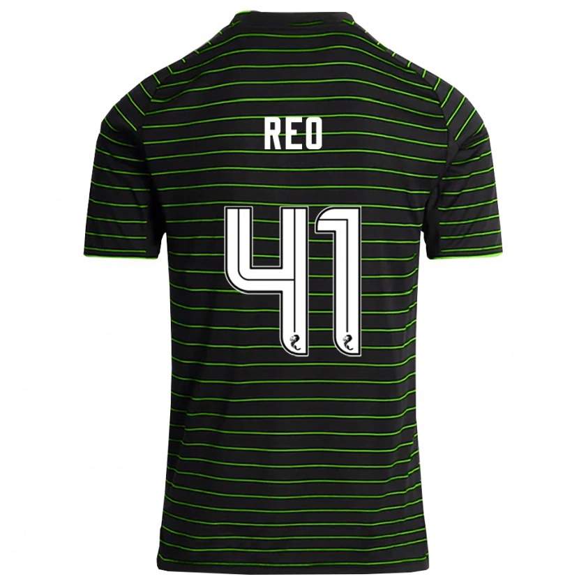 Danxen Hombre Camiseta Reo Hatate #41 Negro Verde 2ª Equipación 2025/26 La Camisa México