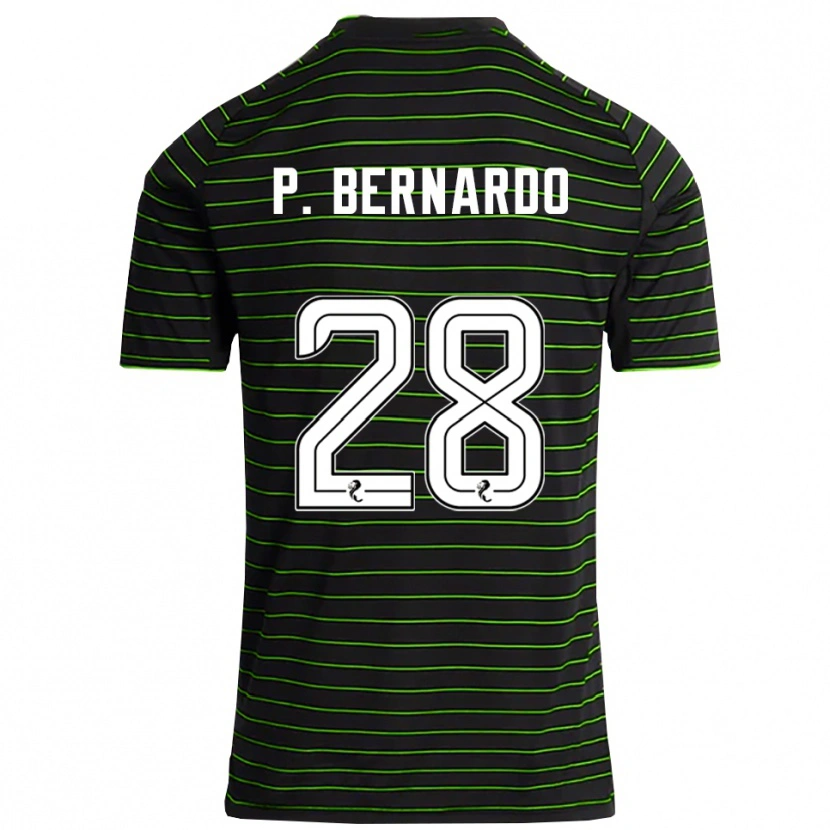 Danxen Hombre Camiseta Paulo Bernardo #28 Negro Verde 2ª Equipación 2025/26 La Camisa México