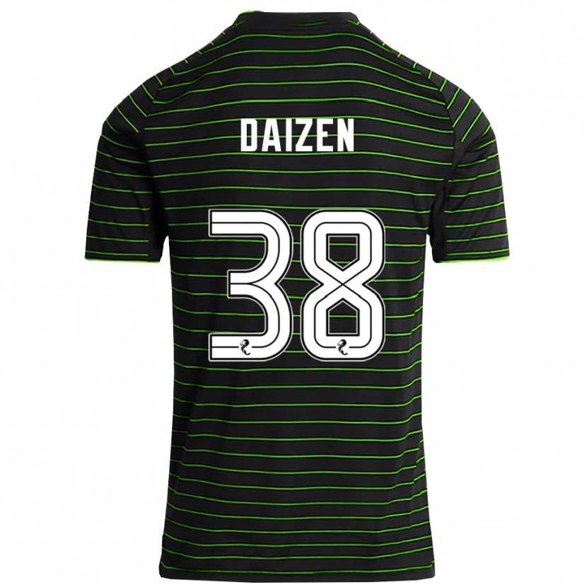 Danxen Hombre Camiseta Daizen Maeda #38 Negro Verde 2ª Equipación 2025/26 La Camisa México