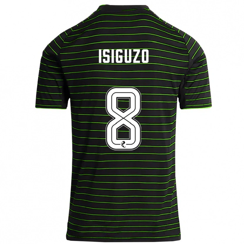 Danxen Hombre Camiseta Samuel Isiguzo #8 Negro Verde 2ª Equipación 2025/26 La Camisa México