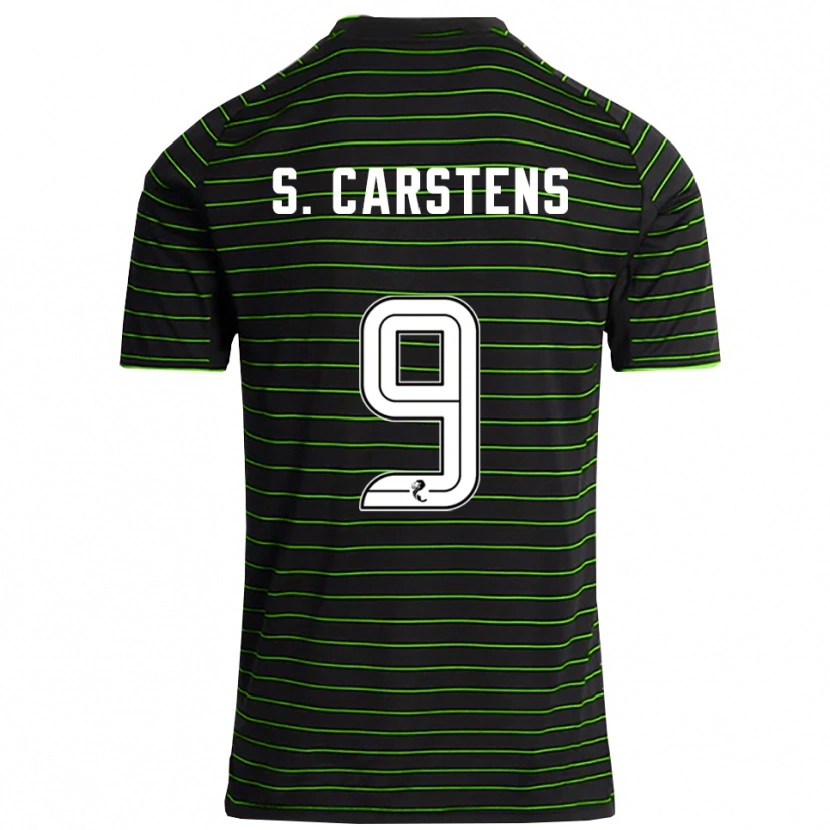Danxen Hombre Camiseta Signe Carstens #9 Negro Verde 2ª Equipación 2025/26 La Camisa México