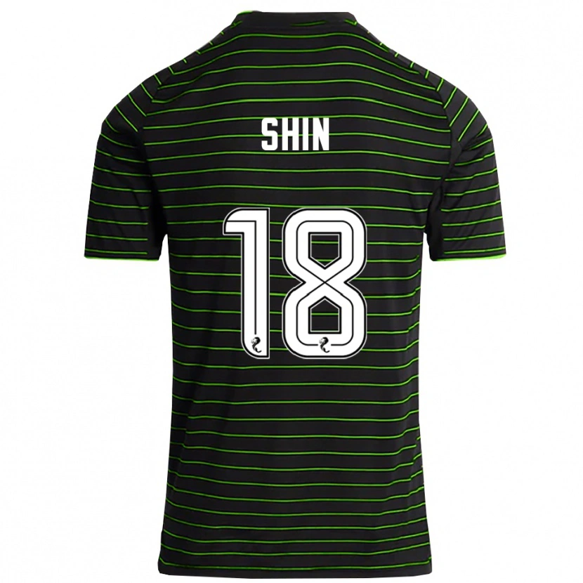 Danxen Hombre Camiseta Shin Yamada #18 Negro Verde 2ª Equipación 2025/26 La Camisa México