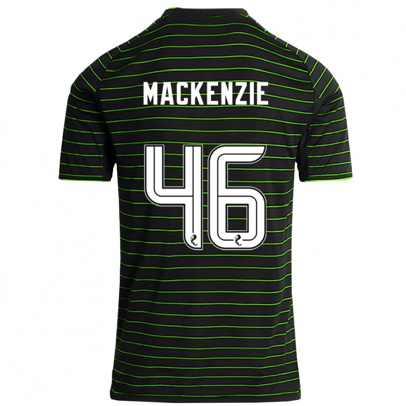 Danxen Hombre Camiseta Magnus Mackenzie #46 Negro Verde 2ª Equipación 2025/26 La Camisa México