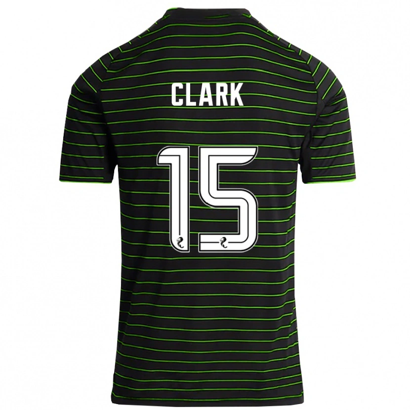 Danxen Hombre Camiseta Kelly Clark #15 Negro Verde 2ª Equipación 2025/26 La Camisa México