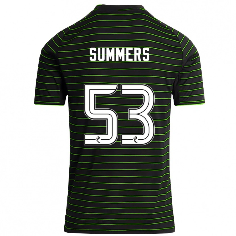Danxen Hombre Camiseta Ben Summers #53 Negro Verde 2ª Equipación 2025/26 La Camisa México