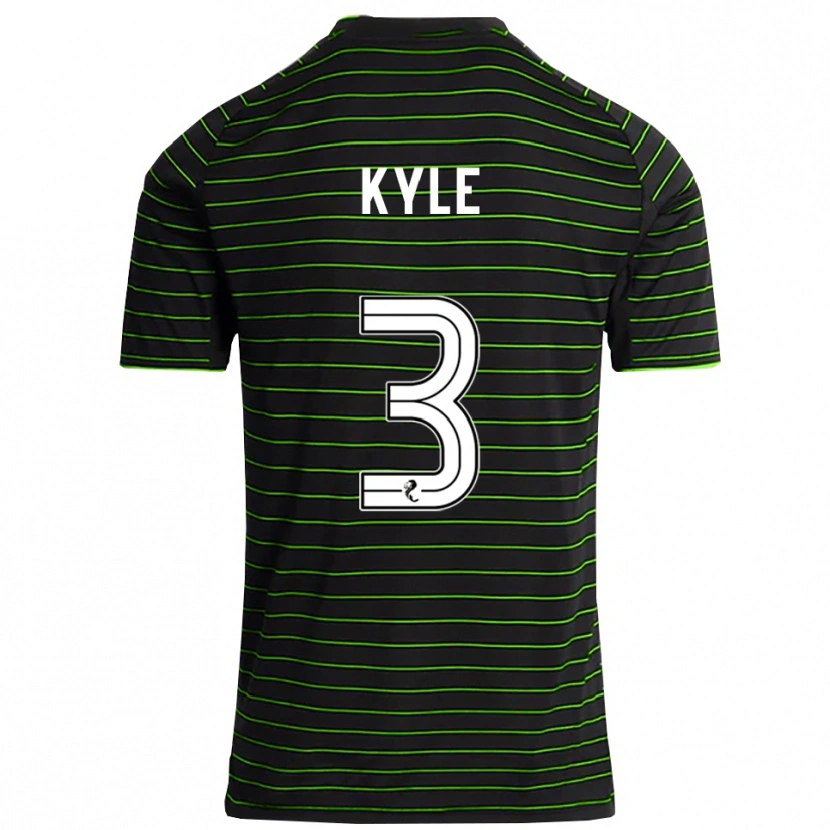 Danxen Hombre Camiseta Andrew Kyle #3 Negro Verde 2ª Equipación 2025/26 La Camisa México