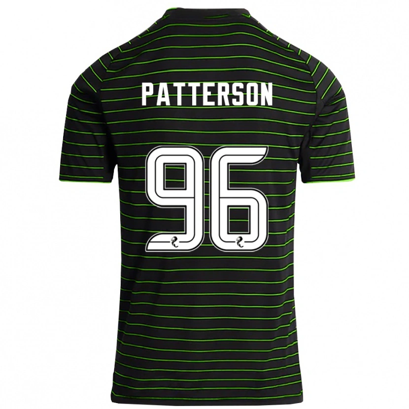 Danxen Hombre Camiseta Cameron Patterson #96 Negro Verde 2ª Equipación 2025/26 La Camisa México