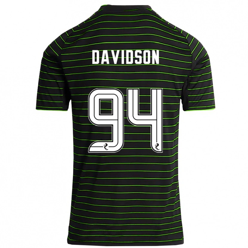 Danxen Hombre Camiseta Bruno Davidson #94 Negro Verde 2ª Equipación 2025/26 La Camisa México