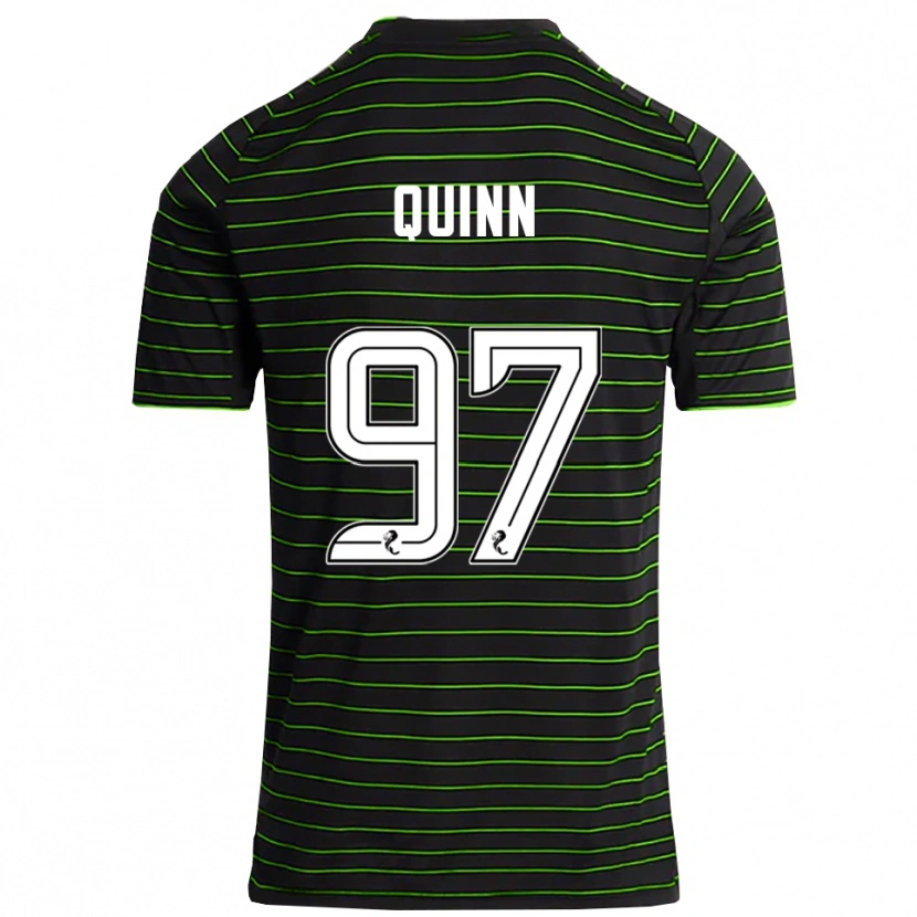 Danxen Hombre Camiseta Ben Quinn #97 Negro Verde 2ª Equipación 2025/26 La Camisa México