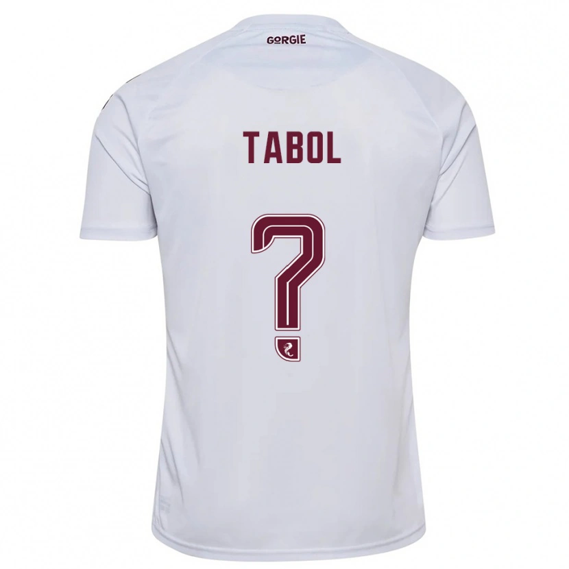 Danxen Hombre Camiseta Alan Tabol #0 Blanco Borgoña 2ª Equipación 2025/26 La Camisa México