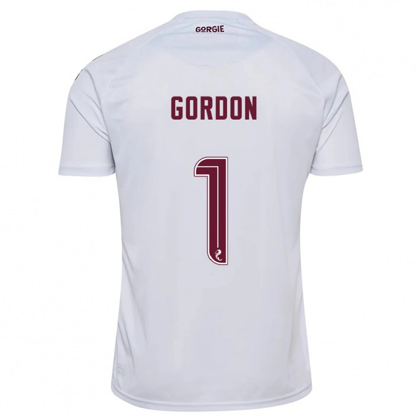Danxen Hombre Camiseta Craig Gordon #1 Blanco Borgoña 2ª Equipación 2025/26 La Camisa México