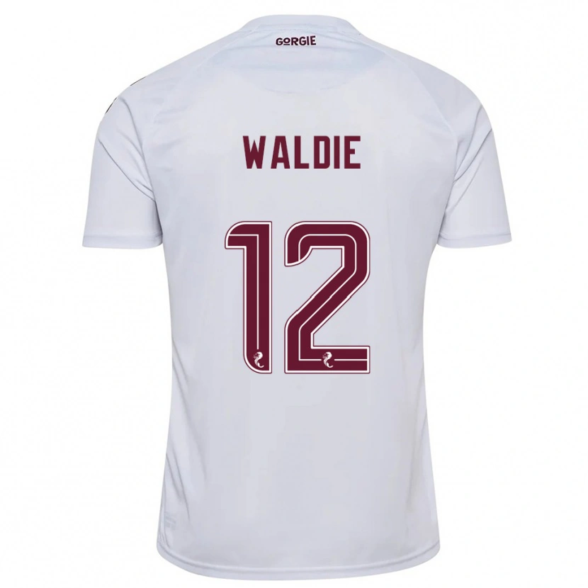 Danxen Hombre Camiseta Lizzie Waldie #12 Blanco Borgoña 2ª Equipación 2025/26 La Camisa México