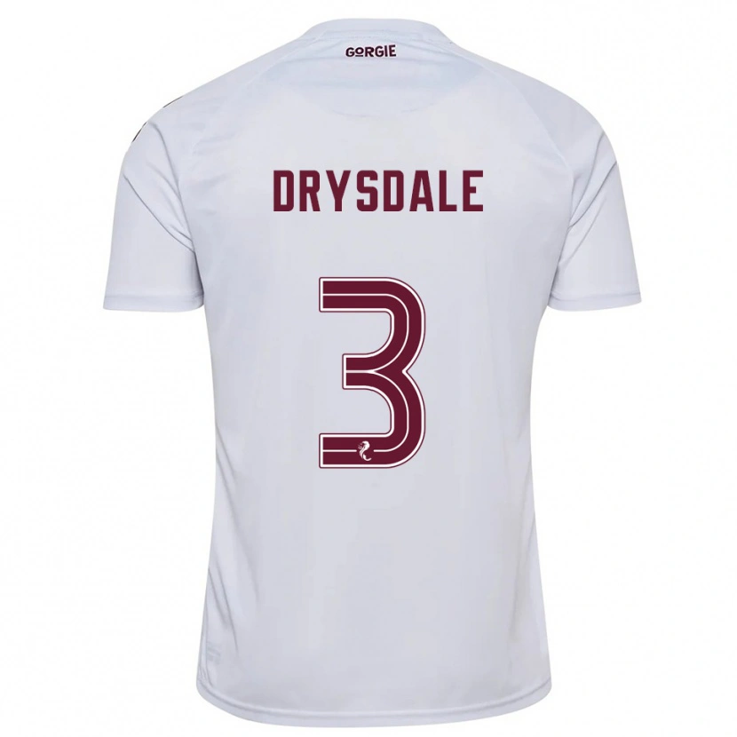 Danxen Hombre Camiseta Ethan Drysdale #3 Blanco Borgoña 2ª Equipación 2025/26 La Camisa México
