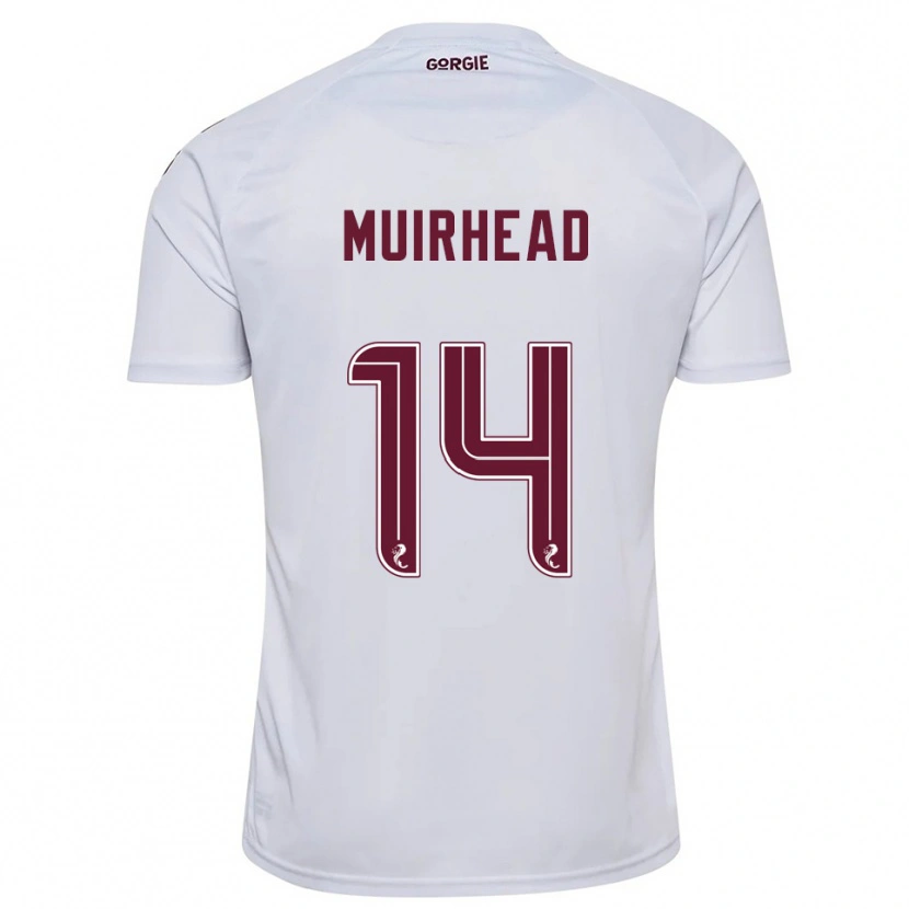 Danxen Hombre Camiseta Owen Muirhead #14 Blanco Borgoña 2ª Equipación 2025/26 La Camisa México
