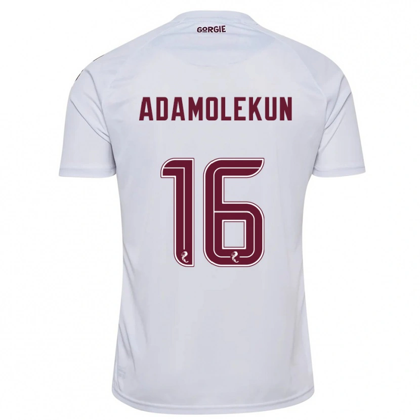 Danxen Hombre Camiseta Olufolasade Adamolekun #16 Blanco Borgoña 2ª Equipación 2025/26 La Camisa México