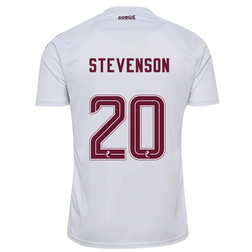 Danxen Hombre Camiseta Gus Stevenson #20 Blanco Borgoña 2ª Equipación 2025/26 La Camisa México