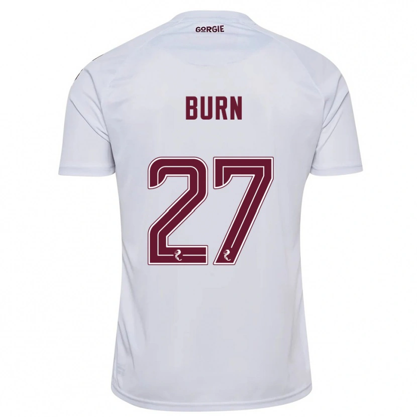 Danxen Hombre Camiseta Gregor Burn #27 Blanco Borgoña 2ª Equipación 2025/26 La Camisa México