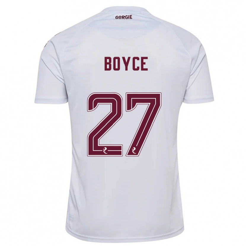 Danxen Hombre Camiseta Liam Boyce #27 Blanco Borgoña 2ª Equipación 2025/26 La Camisa México