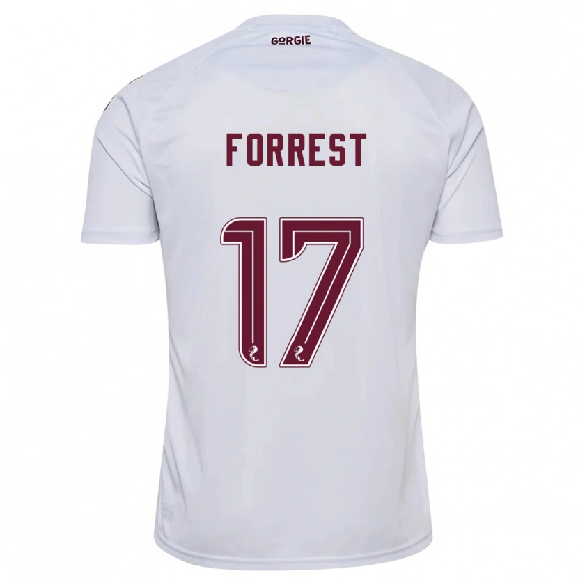 Danxen Hombre Camiseta Alan Forrest #17 Blanco Borgoña 2ª Equipación 2025/26 La Camisa México