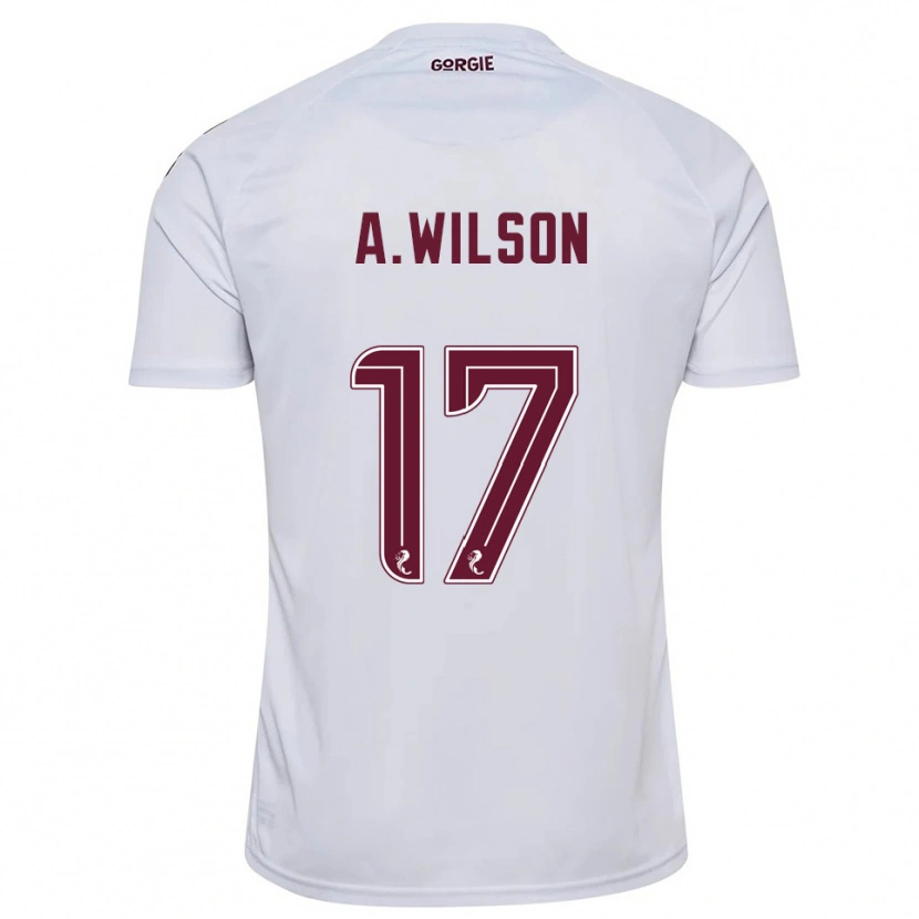 Danxen Hombre Camiseta Alfie Wilson #17 Blanco Borgoña 2ª Equipación 2025/26 La Camisa México