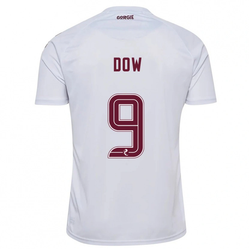 Danxen Hombre Camiseta Connor Dow #9 Blanco Borgoña 2ª Equipación 2025/26 La Camisa México