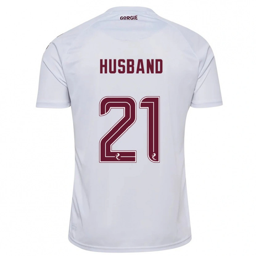 Danxen Hombre Camiseta Erin Husband #21 Blanco Borgoña 2ª Equipación 2025/26 La Camisa México