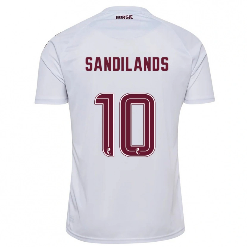 Danxen Hombre Camiseta Callum Sandilands #10 Blanco Borgoña 2ª Equipación 2025/26 La Camisa México