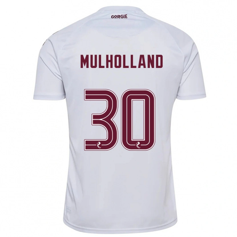 Danxen Hombre Camiseta James Mulholland #30 Blanco Borgoña 2ª Equipación 2025/26 La Camisa México