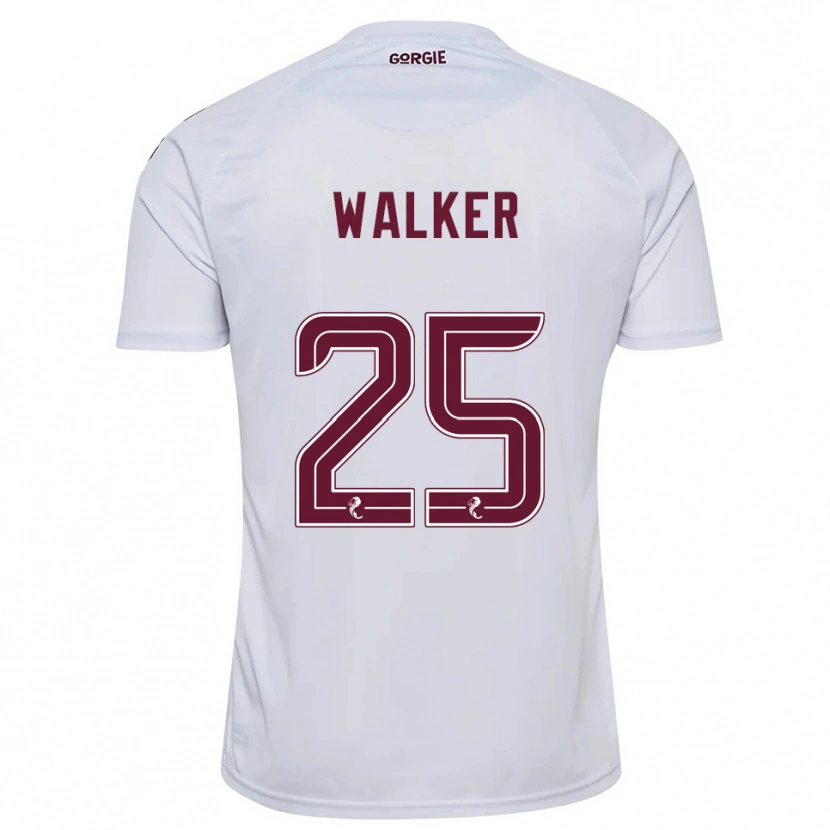 Danxen Hombre Camiseta Liam Walker #25 Blanco Borgoña 2ª Equipación 2025/26 La Camisa México