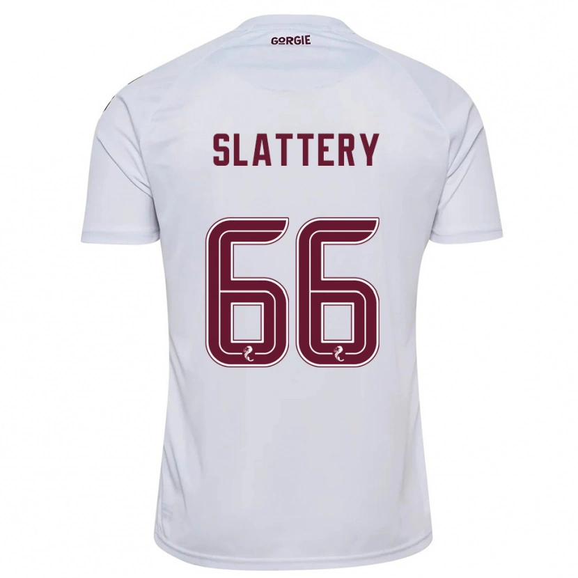 Danxen Hombre Camiseta Jenna Slattery #66 Blanco Borgoña 2ª Equipación 2025/26 La Camisa México