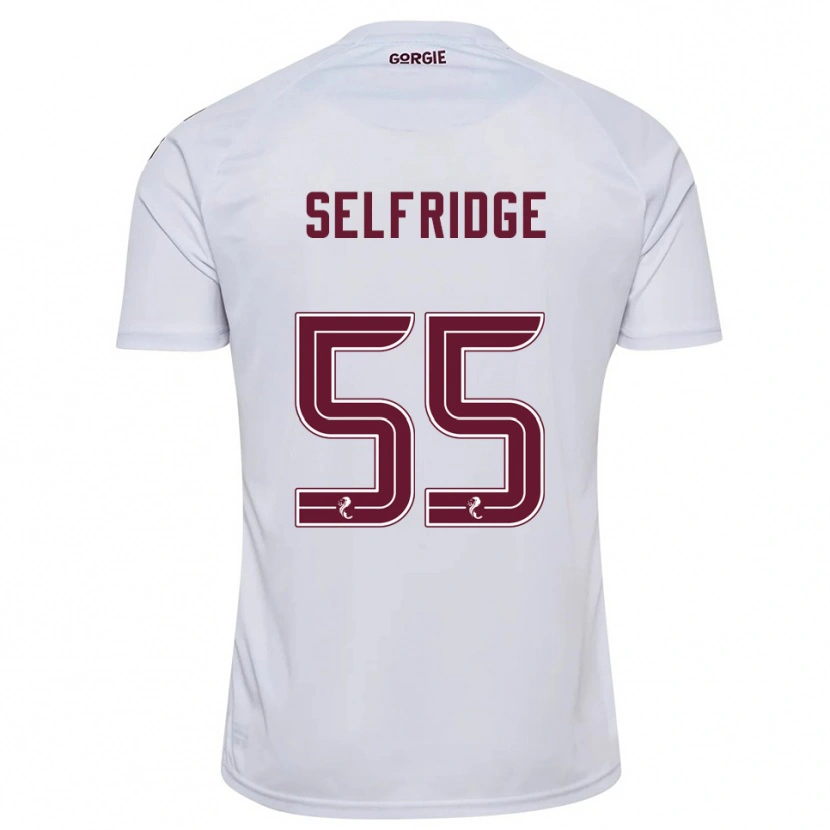 Danxen Hombre Camiseta Louis Selfridge #55 Blanco Borgoña 2ª Equipación 2025/26 La Camisa México