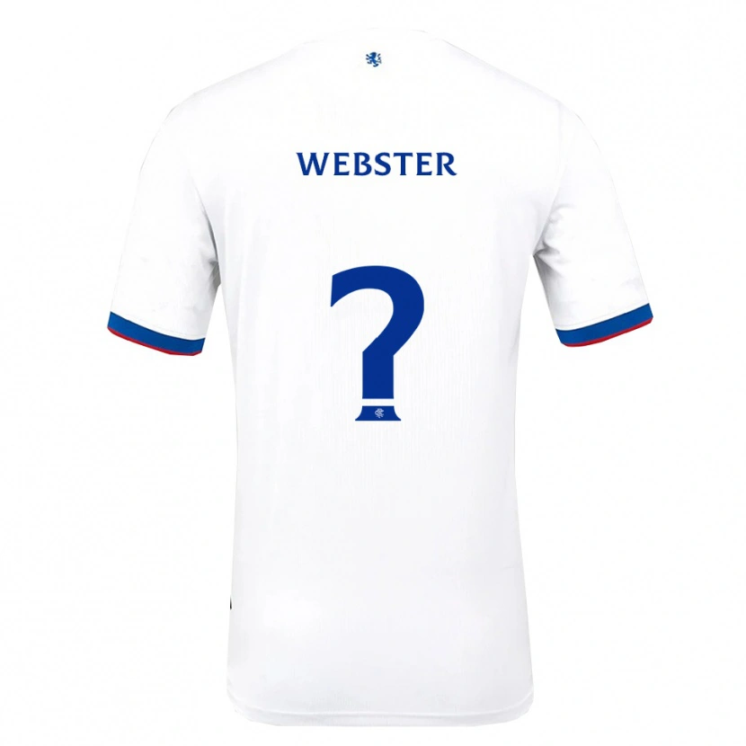 Danxen Hombre Camiseta Kristian Webster #0 Blanco Rojo Azul 2ª Equipación 2025/26 La Camisa México